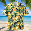 Unijames Friesian Horse Palm Tree Hawaiian Shirt