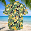 Unijames Friesian Horse Palm Tree Hawaiian Shirt