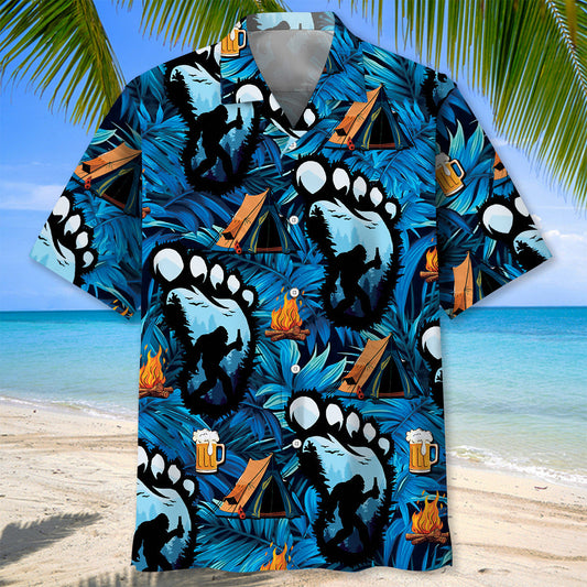 Unijames Camping Bigfoot Beer Hawaiian Shirt