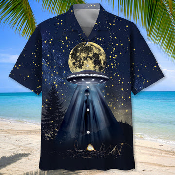 Unijames Camping Alien At Campsite Hawaiian Shirt