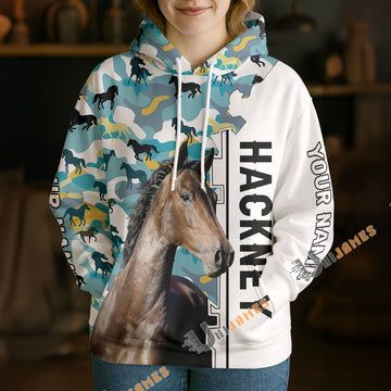 Unijames Personalized Hackney Horse Camouflage Hoodie