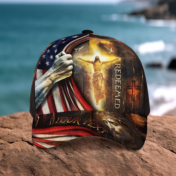 Unijames Redeemed Jesus American Flag Cap