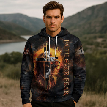 Unijames Faith Over Fear 3D All-Over Print Hoodie