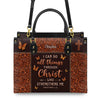 I Can Do All Things Through Christ Philippians 4 13 Leather Handbag, Handbag Design, Personalized Leather Handbag, Gifts for Women, CABLTB01271123.