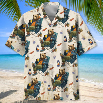 Unijames Funny Bear Go Camping Hawaiian Shirt