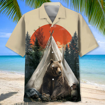 Unijames Wild Bear Campfire Hawaiian Shirt