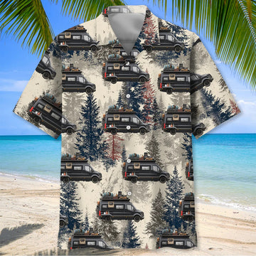 Unijames America Conversion Van Camping Hawaiian Shirt