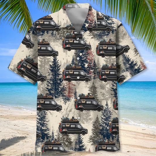 Unijames America Conversion Van Camping Hawaiian Shirt
