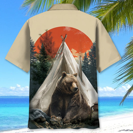 Unijames Wild Bear Campfire Hawaiian Shirt