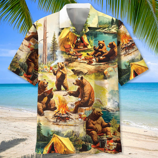 Unijames Wildlife Animal Camping Hawaiian Shirt