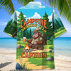 Unijames Custom Name Bigfoot Campfire Drinking Team Captain Hawaiian Shirt
