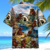 Unijames Dachshund Dog Funny Camping Hawaiian Shirt