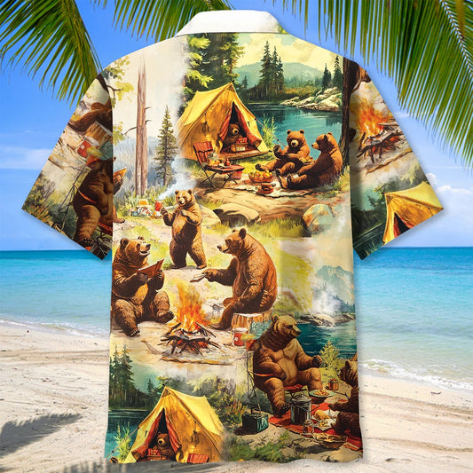 Unijames Wildlife Animal Camping Hawaiian Shirt