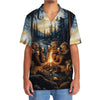 Unijames Bear Camping Drinking Night Hawaiian Shirt