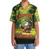 Unijames Custom Name Campfire Drinking Team Captain Eagle Hawaiian Shirt