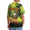Unijames Custom Name Campfire Drinking Team Captain Eagle Hawaiian Shirt