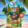 Unijames Custom Name Bigfoot Campfire Drinking Team Captain Hawaiian Shirt