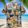 Unijames America Funny Golden Retriever Camping Hawaiian Shirt