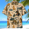 Unijames Cute Dog Camping Outdoor Hawaiian Shirt