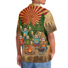 Unijames Funny Sloth Camping Drinking Team Hawaiian Shirt