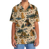 Unijames Cute Dog Camping Outdoor Hawaiian Shirt