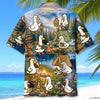 Unijames Funny Cute Goose Camping Hawaiian Shirt