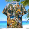 Unijames Funny Cat Campsite Hawaiian Shirt