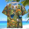 Unijames Funny Frog Camping Hawaiian Shirt