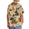 Unijames Cute Dog Camping Outdoor Hawaiian Shirt
