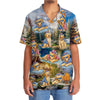 Unijames America Funny Golden Retriever Camping Hawaiian Shirt