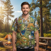 Unijames Funny Frog Camping Hawaiian Shirt