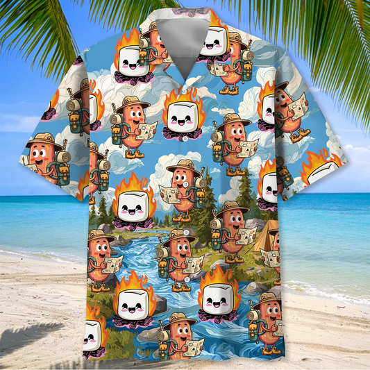 Unijames Funny Hotdog Adventure Hawaiian Shirt