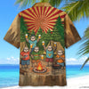 Unijames Funny Sloth Camping Drinking Team Hawaiian Shirt