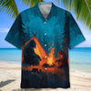 Unijames Camping Night With Bigfoot and Bear Hawaiian Shirt