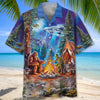 Unijames Bigfoot Alien Camping Night Hawaiian Shirt