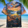 Unijames Campfire Vintage Painting Hawaiian Shirt