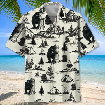 Unijames Vintage Camping Hawaiian Shirt