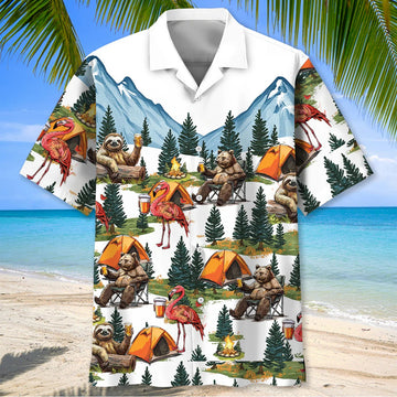 Unijames Camping Crew In The Woods Hawaiian Shirt