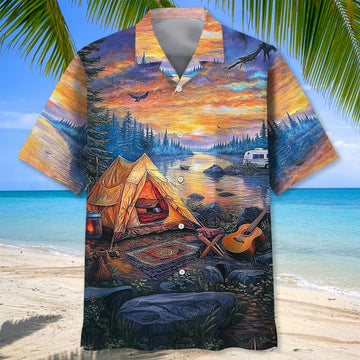 Unijames Vintage Camper Art Hawaiian Shirt