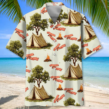 Unijames Bigfoot If It Involves Camping & Bacon Count Me In Hawaiian Shirt