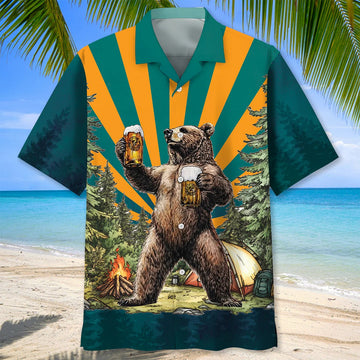 Unijames I Just Want To Drink Beer Go Camping Take Naps Hawaiian Shirt
