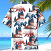 Unijames Bear Camping USA Vintage Hawaiian Shirt
