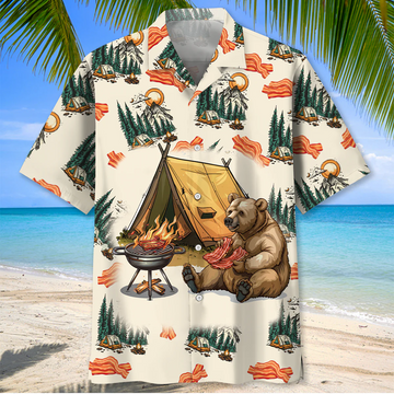 Unijames If It Involves Camping & Bacon Count Me In Hawaiian Shirt