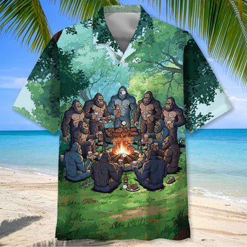 Unijames Bigfoot Camping Crew Hawaiian Shirt