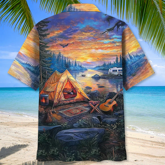 Unijames Vintage Camper Art Hawaiian Shirt