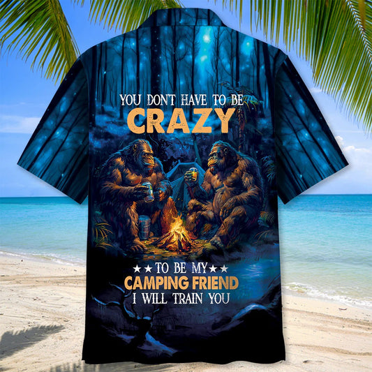 Unijames Camping Bigfoot Crazy Friend Hawaiian Shirt