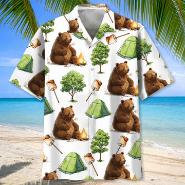 Unijames Campsite Where Friends and Marshmallow Get Toasted Hawaiian Shirt