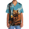 Unijames Bear At Campsite Hawaiian Shirt