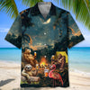 Unijames Camping Bigfoot Bear Sloth Flamingo Hawaiian Shirt