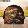 Unijames Leather Pattern Personalized Name & Farm Name Cattle Cap